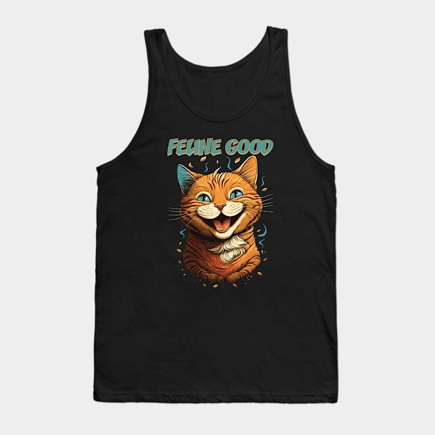 Feline Good Kitten - Purrfect for Cat Lovers Tank Top by RailoImage